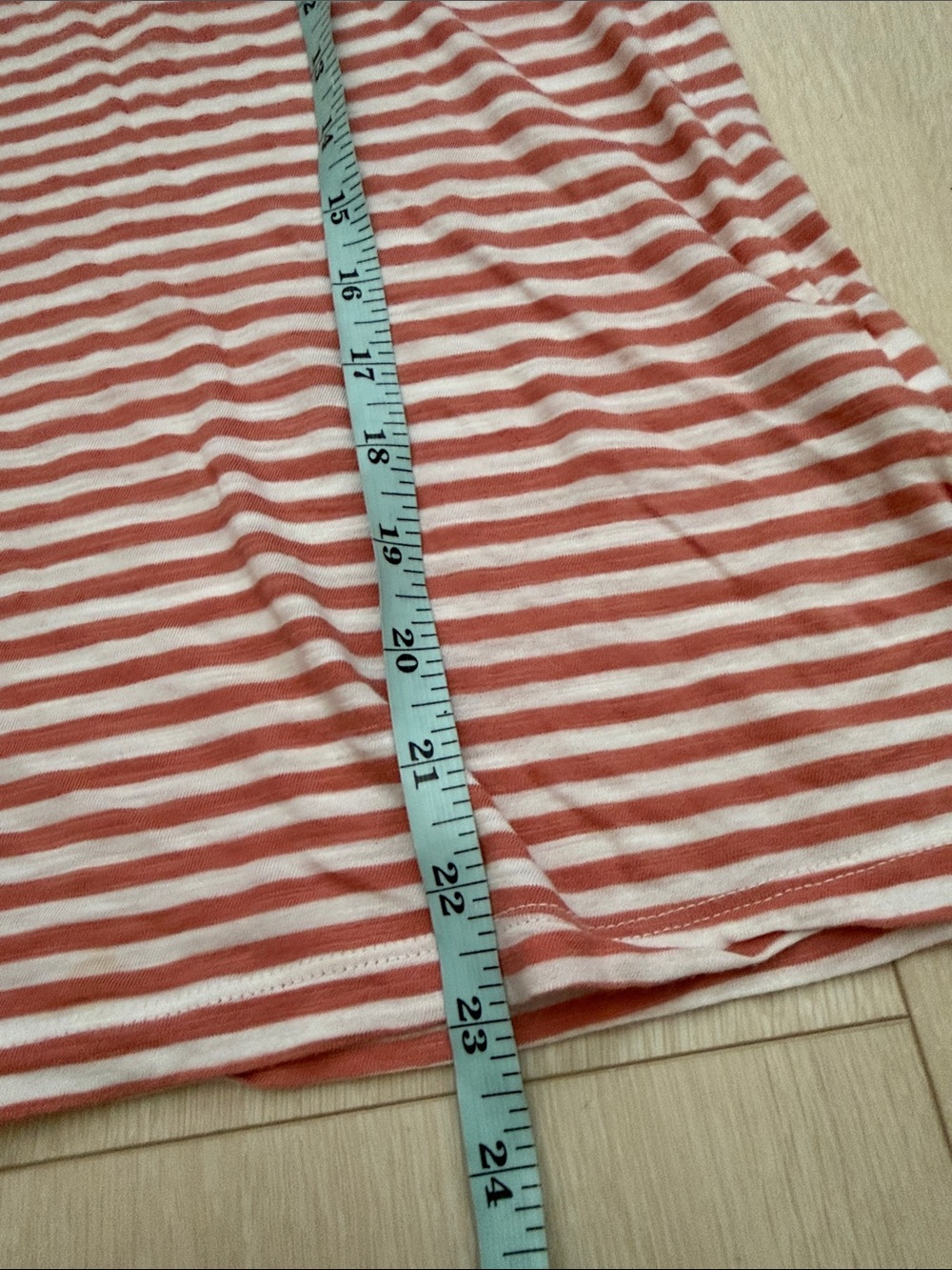✨Caslon Pink & White Striped V-Neck Short Sleeve Tee - Picture 7 of 8